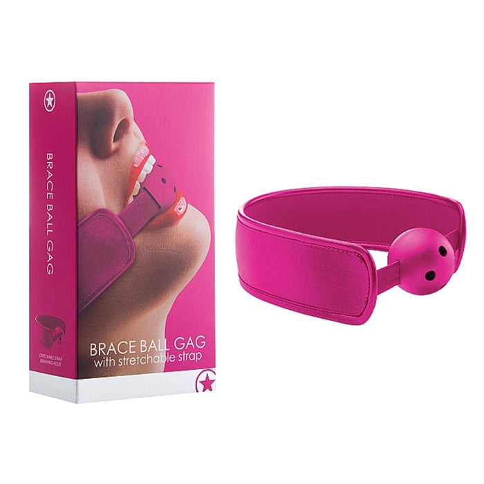 Brace Ball Gag with Stretchable Strap