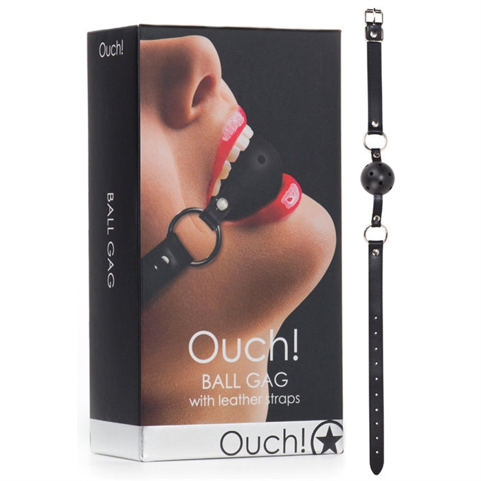 Ball Gag with Leather Straps