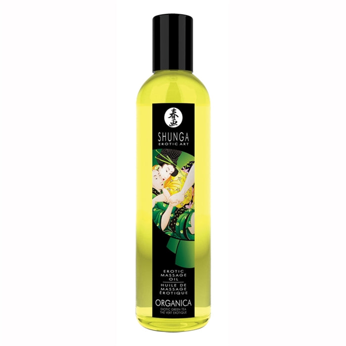 Shunga Organica - Huile de massage naturelle au thé vert exotique