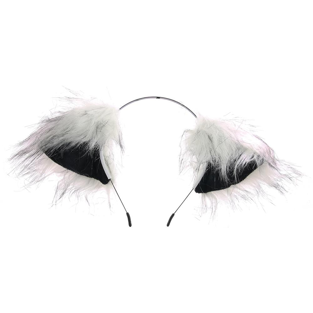 Grey Wolf Tail Anal Plug & Ears Set