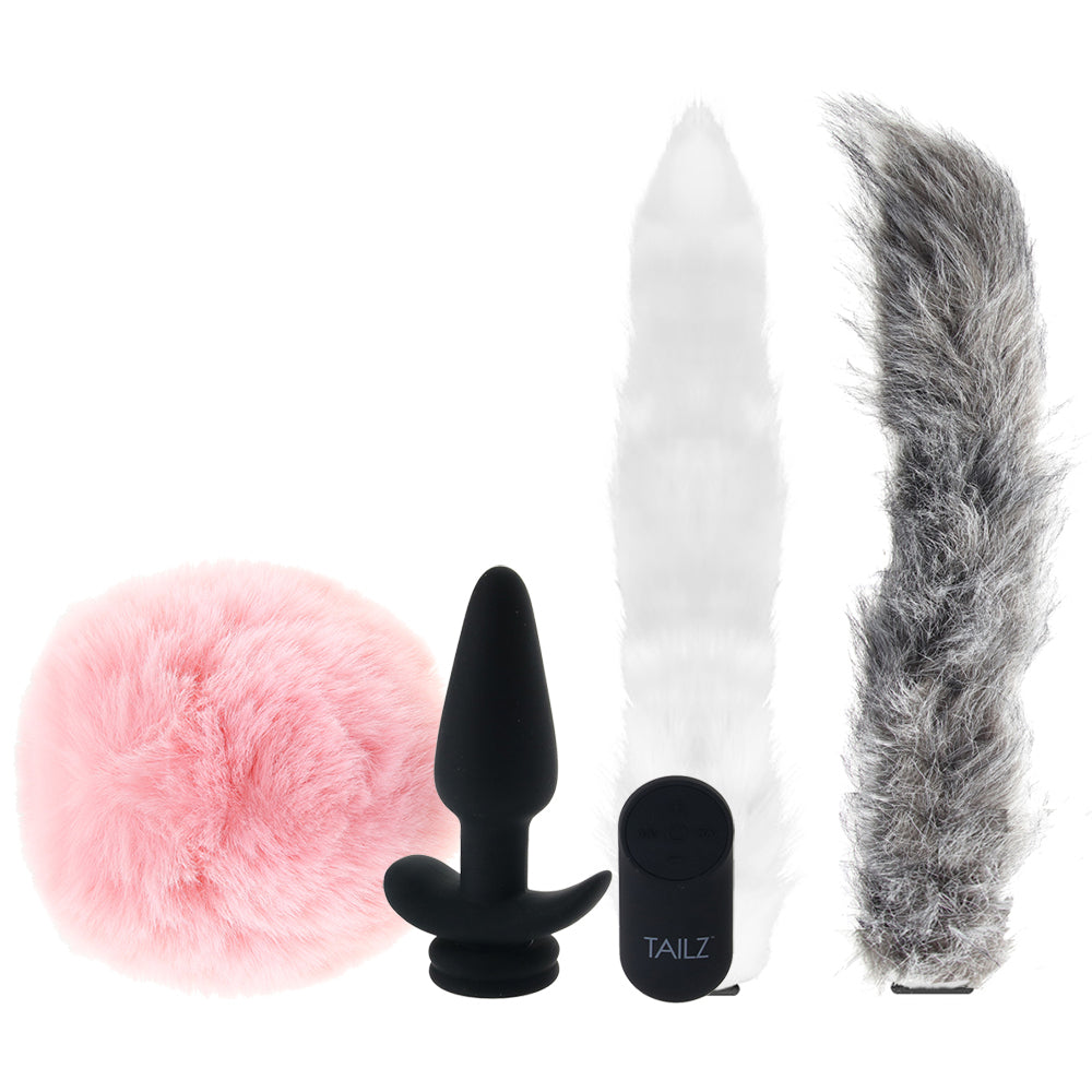 Tailz - Plug Snap-On Vibrante avec 3 Queues & télécommande