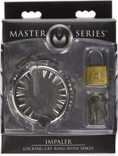 Charger l&#39;image dans la galerie, Master Series Impaler Locking CBT Ring with Spikes
