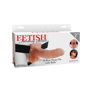 Fetish Fantasy Series ~ 7" Hollow Strap-On with Balls