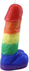 7" Rainbow Pecker Party Candle