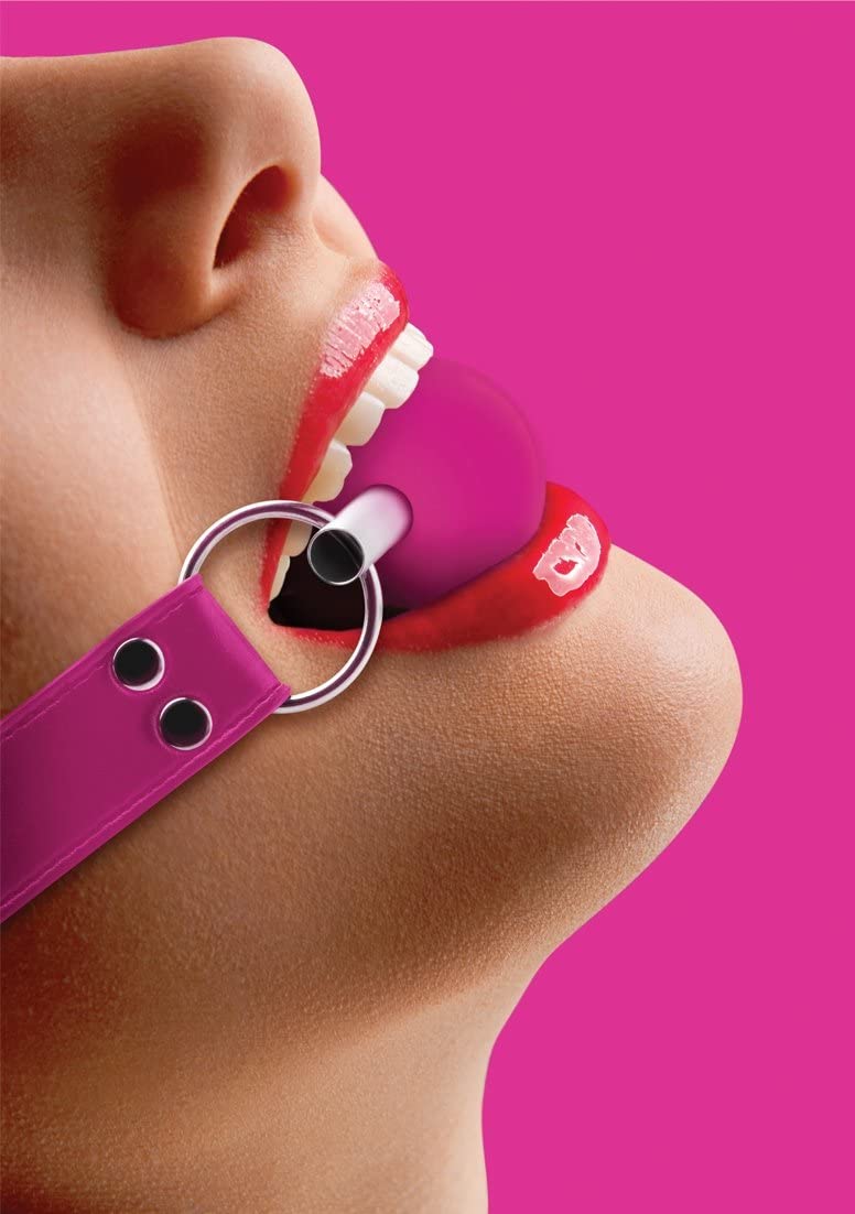 Solid Ball Gag with Rubber Ball and Bar