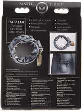 Charger l&#39;image dans la galerie, Master Series Impaler Locking CBT Ring with Spikes
