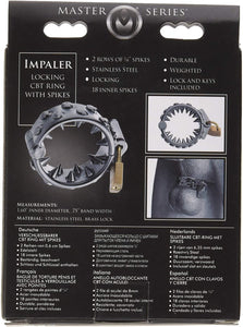 Master Series Impaler Locking CBT Ring with Spikes