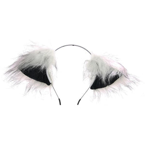 Grey Wolf Tail Anal Plug & Ears Set