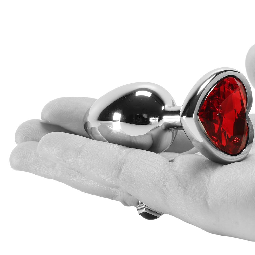 Red Heart Gem Anal Plug