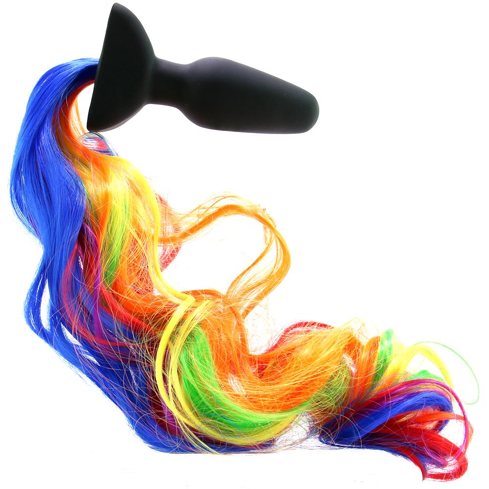Rainbow Unicorn Tail Anal Plug
