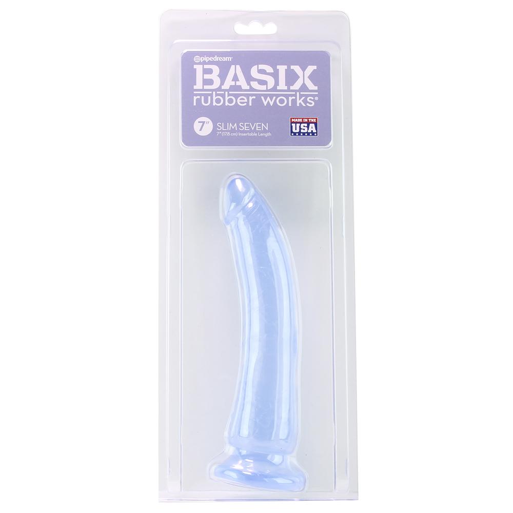 Basix Rubber Works Slim 7 inch Dildo