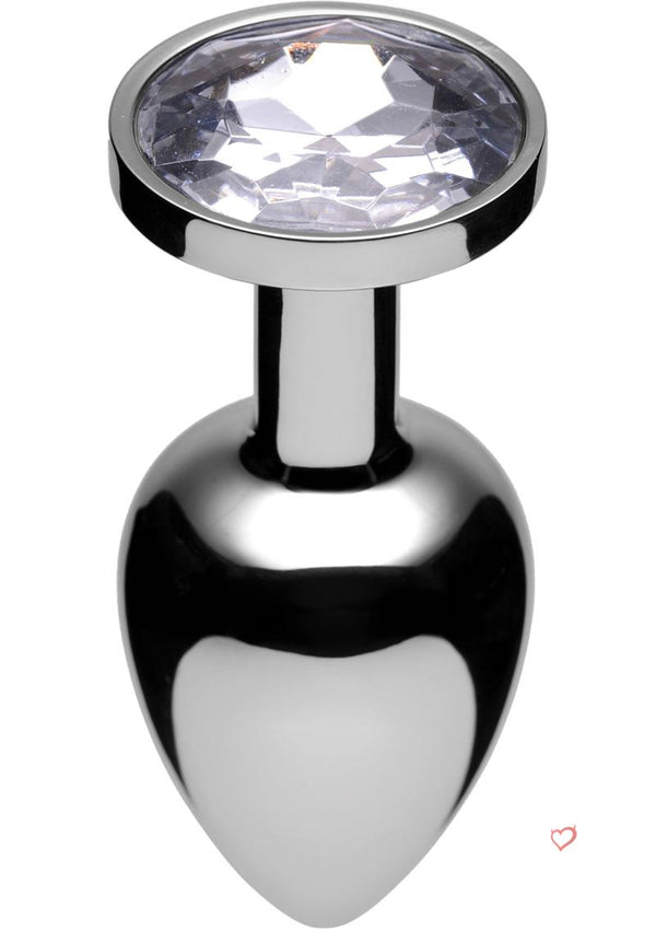 Jewel Accented Steel Anal Plug