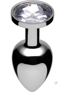 Jewel Accented Steel Anal Plug